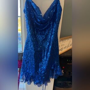 Lucy in the Sky Blue Sequin Mini Dress